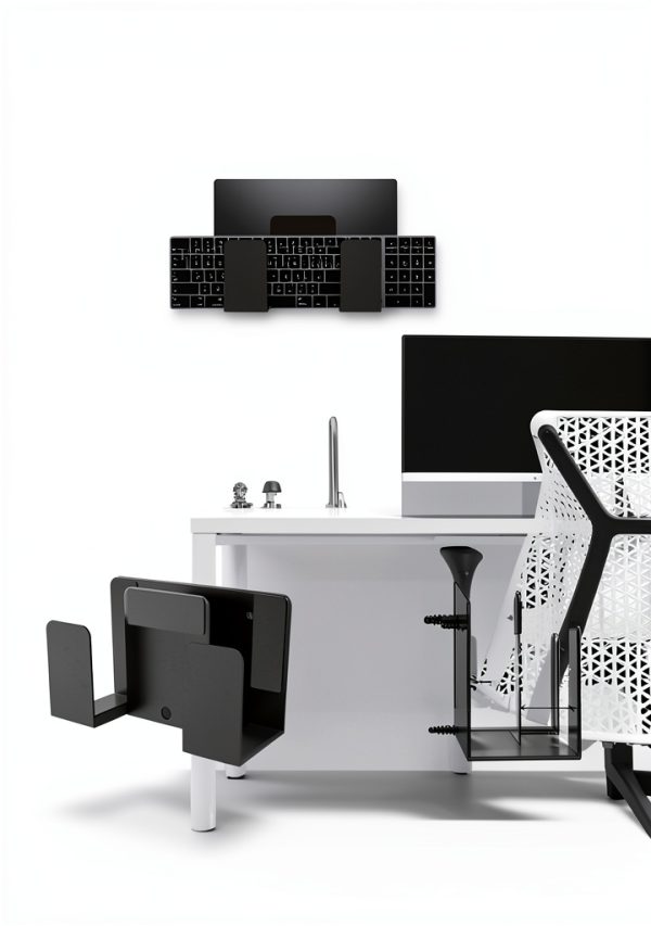 Wall Mount by NOTMBESTM Metal Laptop Shelf Black-1