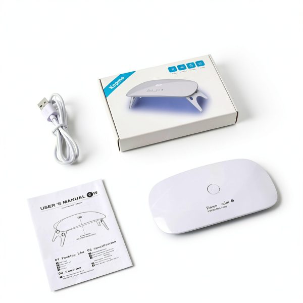 Kepma Nail Dryer LED Lamp Resin White Minimalist-6