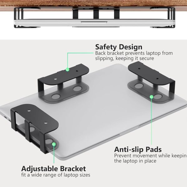 ZenQeek Under Desk Laptop Mount Black-2