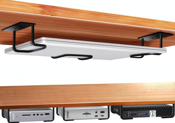Teridokor 3pcs Under Desk Laptop Mounts Aluminum-0