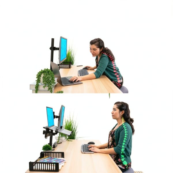 Mount-It! Laptop Pole Mount for Ergonomic Workstation-2