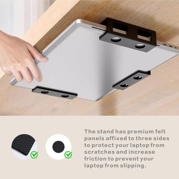 ZenQeek Under Desk Laptop Mount Black-4