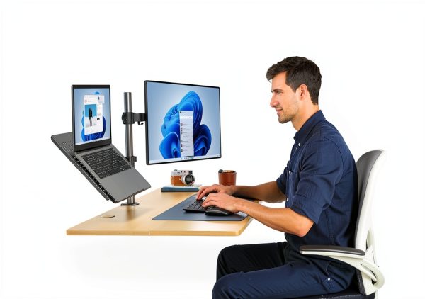 Laptop Monitor Mount HUANUO Desk Ventilated-2