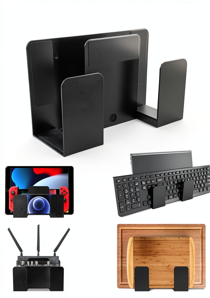 Wall mount installed in a home office above a desk