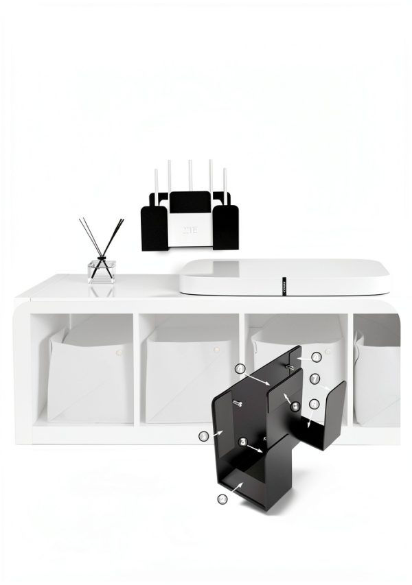 Wall Mount by NOTMBESTM Metal Laptop Shelf Black-3