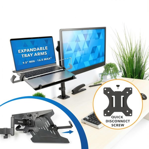 Mount-It! Laptop Pole Mount for Ergonomic Workstation-5