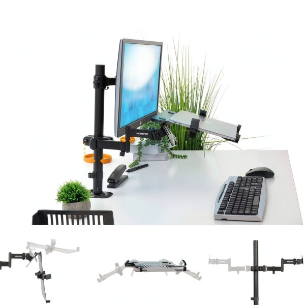 Mount-It! Laptop Pole Mount for Ergonomic Workstation-4