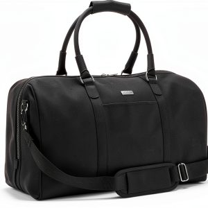 TaylorMade Golf Duffel Bag Signature Large Black Leather Duffle-0