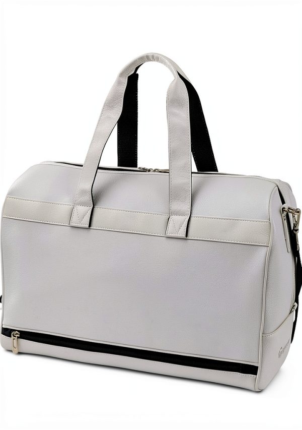 TaylorMade Golf Duffel Bag TJ084 White Synthetic Leather-1