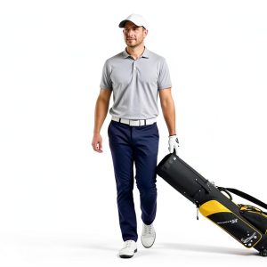 Travel Golf Bag A99 Black/Gold 6‑Way Divider with Wheels and TSA Lock-0