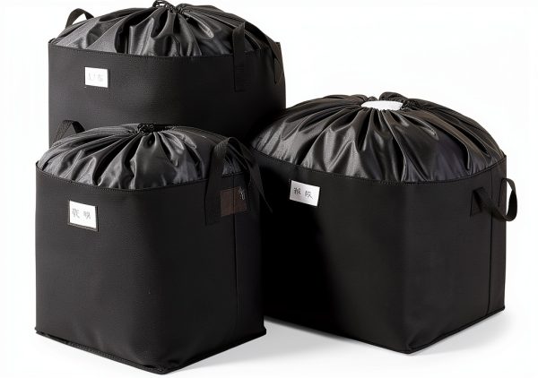 Travel Duffel Bag Pemoupnd Classic Nylon Black Medium Size-1