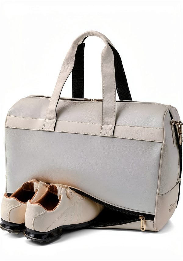 TaylorMade Golf Duffel Bag TJ084 White Synthetic Leather-2
