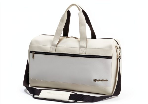 TaylorMade Golf Duffel Bag TJ084 White Synthetic Leather-4