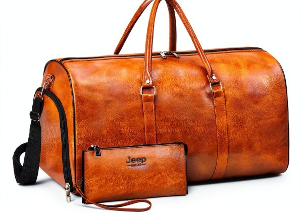 FUGBRO PU Leather Travel Tote with Shoe Pouch and Wallet Carryall-0