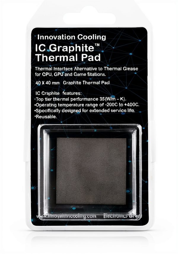 Graphite Thermal Pad – Permanent Replacement for Thermal Paste/Grease (40 X 40mm)-0